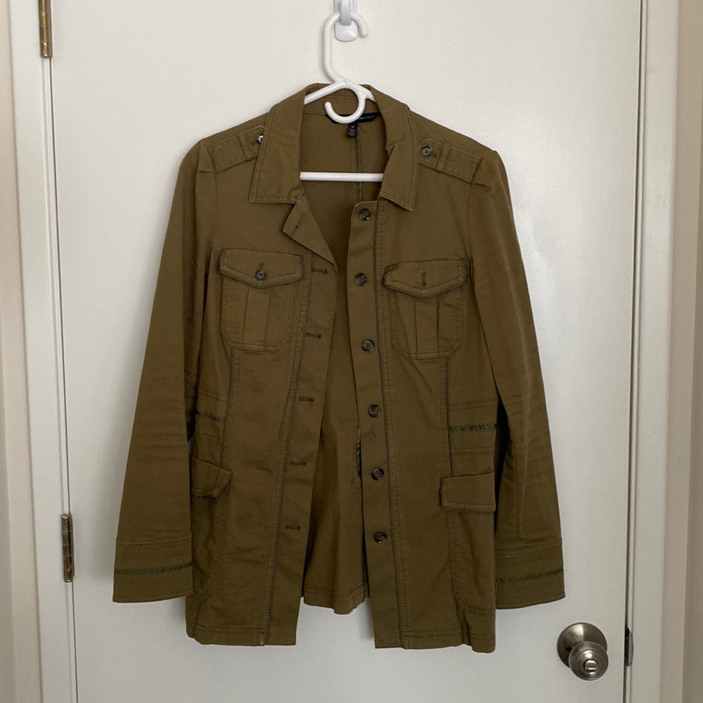 White House Black Market green jacket, size 10
